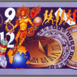 A 'Time' themed layered 3D mural at H.M.T. Showroom, M.G.Road Bangalore. (1992)