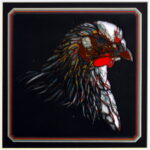 Media: layered and glued laser cut card stock.