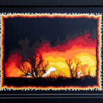 Media: layered and glued laser cut card stock.