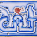 Media: layered and glued laser cut card stock.