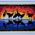 Media: layered and glued laser cut card stock.